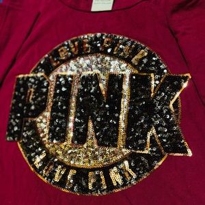 PINK maroon Tshirt sparkly